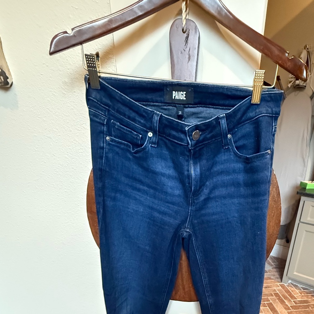 PAIGE Skyline Straight Dark Indigo Jeans